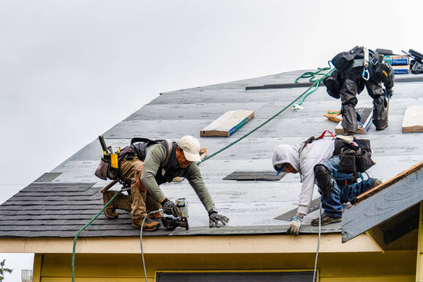 Professional Gutter Installation technician working in Graham, NC